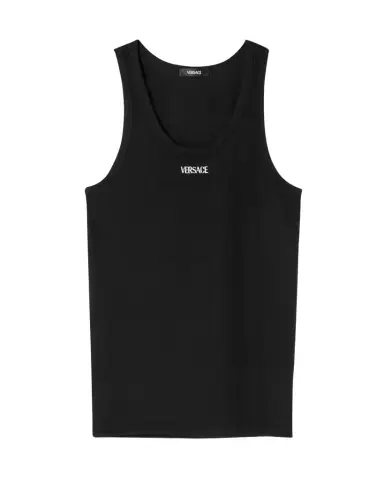 Versace Men's Embroidered Logo Tank Top | Thumbnail 1