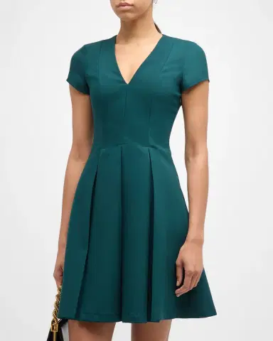 Emporio Armani Emma Pleated A-Line Mini Dress | Thumbnail 2 Emporio Armani Emma Pleated A-Line Mini Dress | Thumbnail 2