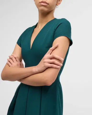 Emporio Armani Emma Pleated A-Line Mini Dress | Thumbnail 6 Emporio Armani Emma Pleated A-Line Mini Dress | Thumbnail 6