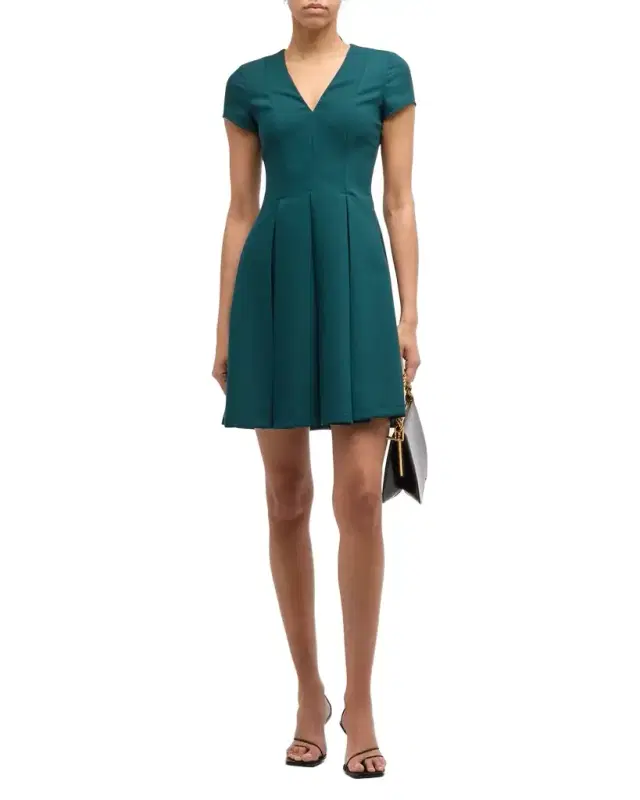 Emma Pleated A-Line Mini Dress