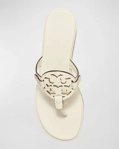 Tory Burch Miller Leather Logo Wedge Thong Sandals | Thumbnail 2