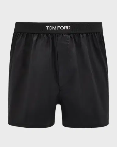 TOM FORD Men 's Cotton Poplin Stretch Boxer Shorts | Thumbnail 2