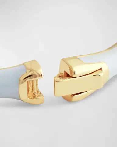 Anabel Aram Jewelry Bamboo Enameled Hinged Bangle | Thumbnail 4