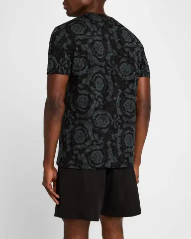 Versace Men's Barocco Crewneck T-Shirt | Thumbnail 2