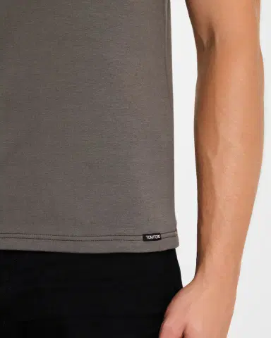 Tom Ford Men's Solid Stretch Jersey T-Shirt | Thumbnail 4