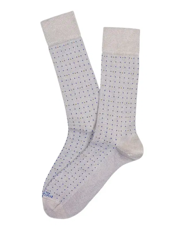 Men 's Luxury Yarns Micro Dot Mid-Calf Socks