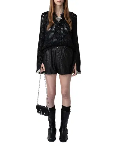 Zadig & Voltaire Halty Metallic Open-Knit Cashmere Pullover | Thumbnail 1 Zadig & Voltaire Halty Metallic Open-Knit Cashmere Pullover | Thumbnail 1