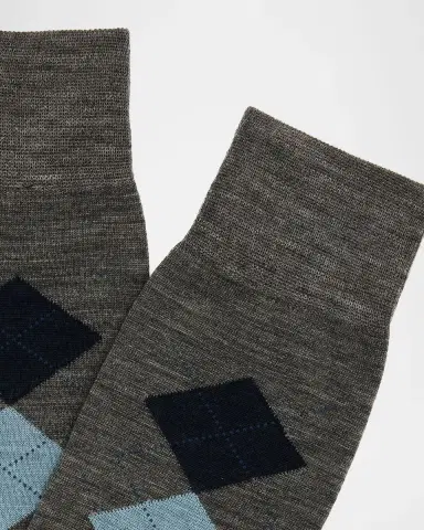Pantherella Men's Locke Argyle Merino Socks | Thumbnail 1 Pantherella Men's Locke Argyle Merino Socks | Thumbnail 1