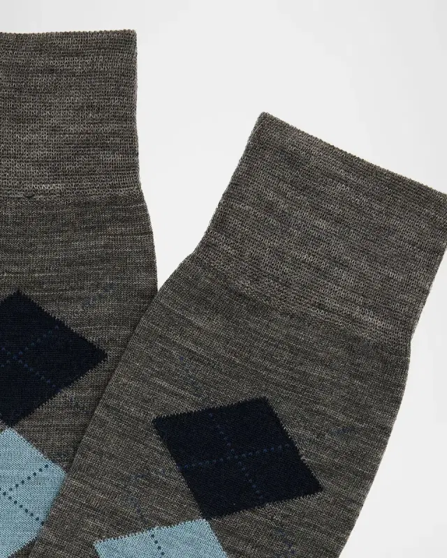 Men 's Locke Argyle Merino Socks