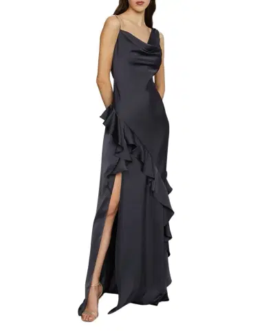 AMUR Juliet Charmeuse Cowl-Neck Gown | Thumbnail 1 AMUR Juliet Charmeuse Cowl-Neck Gown | Thumbnail 1