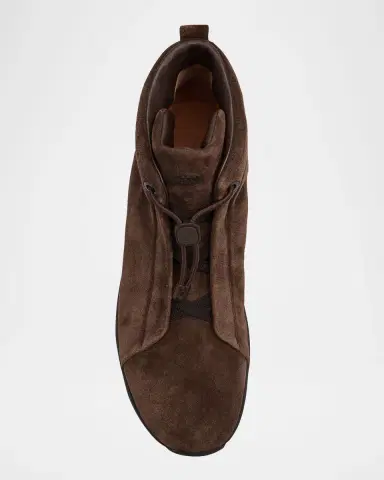 Zegna Men's Triple Stitch Vetta Suede Boots | Thumbnail 3