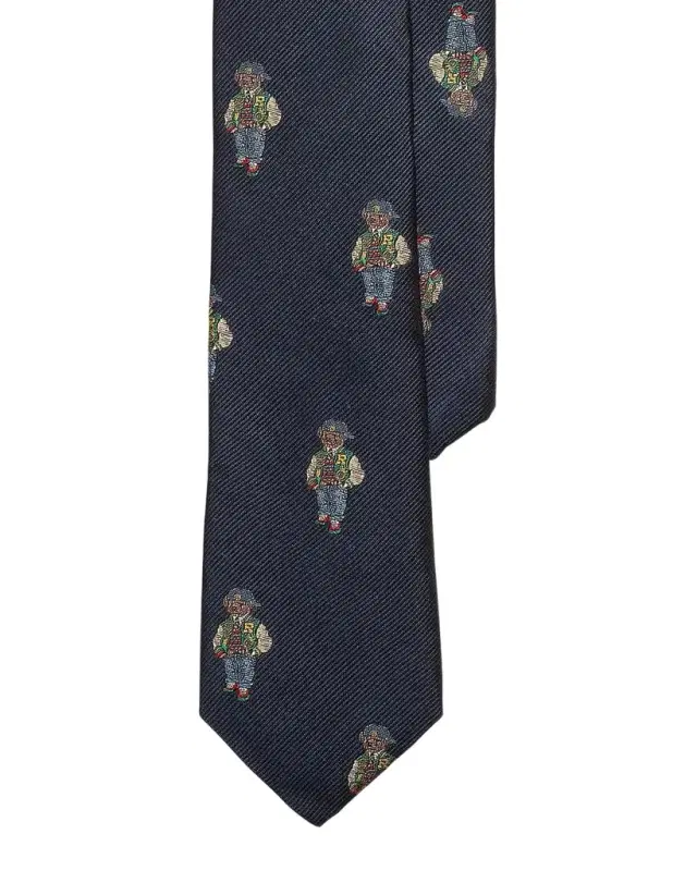 Boy 's Polo Bear Printed Necktie, Size 4-7