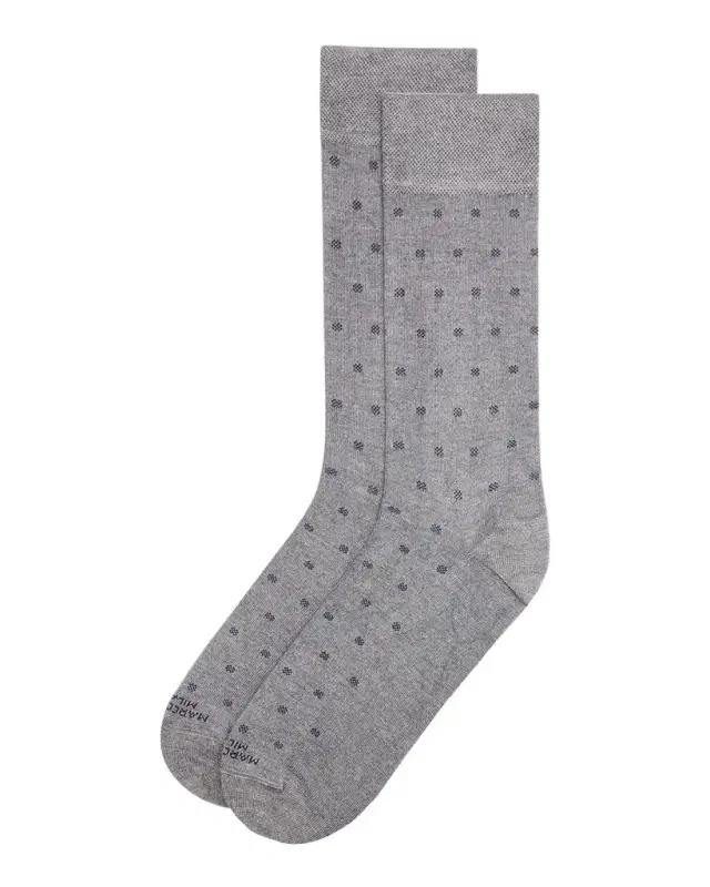 Men 's Modal Cashmere Micro Polka Mid-Calf Socks