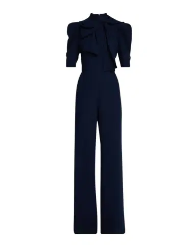 BLACK HALO Ara Puff-Sleeve Bow Jumpsuit | Thumbnail 1 BLACK HALO Ara Puff-Sleeve Bow Jumpsuit | Thumbnail 1