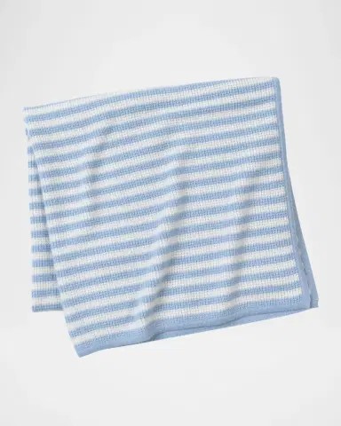 Sofia Cashmere Pure Cashmere Thermal Stripe Baby Blanket | Thumbnail 3 Sofia Cashmere Pure Cashmere Thermal Stripe Baby Blanket | Thumbnail 3