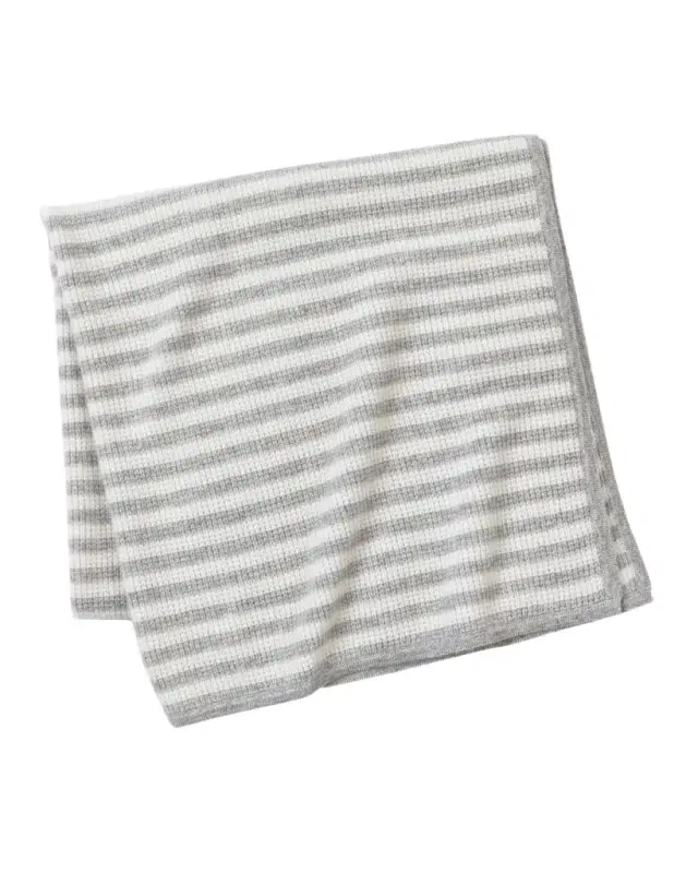 Sofia Cashmere Pure Cashmere Thermal Stripe Baby Blanket