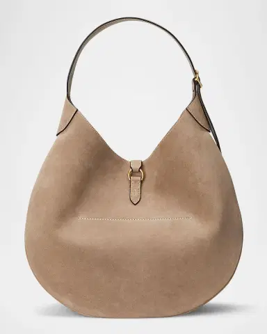 Polo Ralph Lauren Polo ID Large Suede Shoulder Bag | Thumbnail 3 Polo Ralph Lauren Polo ID Large Suede Shoulder Bag | Thumbnail 3