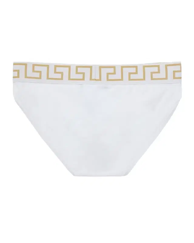 Versace Men 's Greek Key Organic Cotton Stretch Briefs