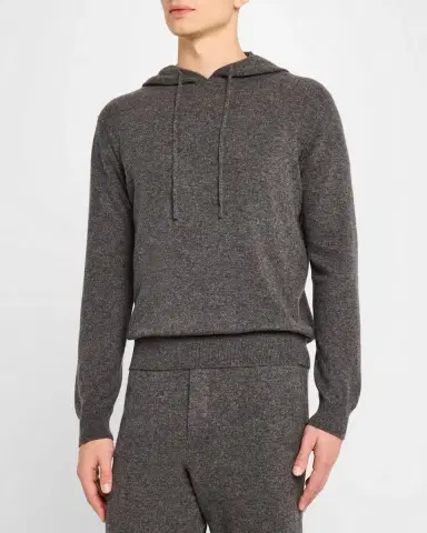 Neiman Marcus Men's Cashmere Hoodie | Thumbnail 3