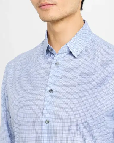 Giorgio Armani Men's Anemoi Micro-Grid Sport Shirt | Thumbnail 4