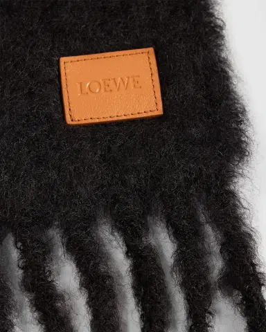 LOEWE Wool-Blend Fringe Trim Scarf | Thumbnail 3
