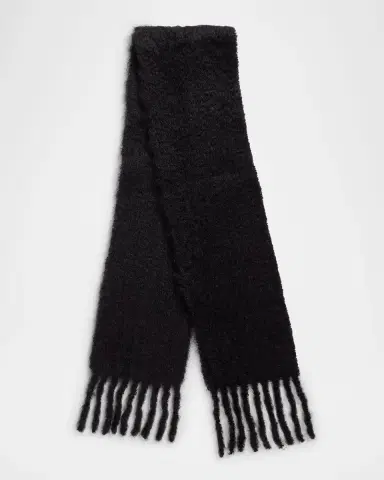 LOEWE Wool-Blend Fringe Trim Scarf | Thumbnail 4
