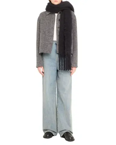 LOEWE Wool-Blend Fringe Trim Scarf | Thumbnail 1