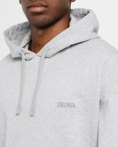 ZEGNA Men's Cotton Hooded Sweatshirt | Thumbnail 5 ZEGNA Men's Cotton Hooded Sweatshirt | Thumbnail 5