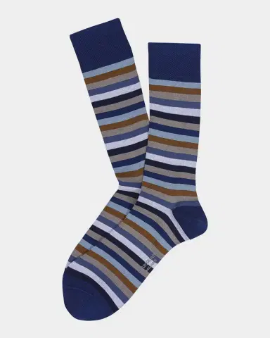 Marcoliani Men's Stripe Mid-Calf Socks | Thumbnail 3