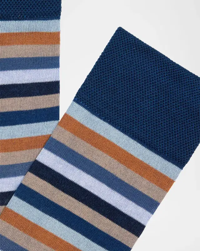 Men 's Stripe Mid-Calf Socks