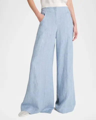 TWP Demie Wide-Leg Hemp Trousers | Thumbnail 2