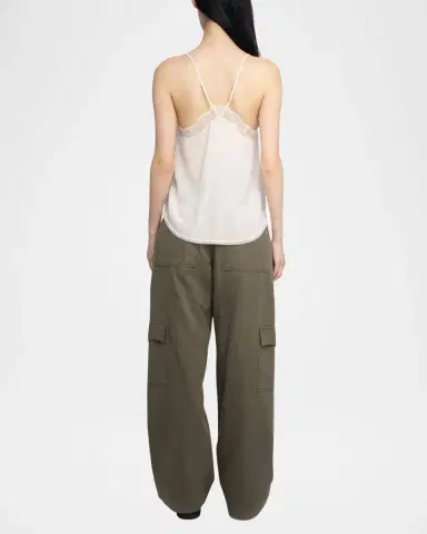 Zadig & Voltaire Christy Lace-Trim Crepe de Chine Cami | Thumbnail 2