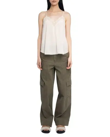 Zadig & Voltaire Christy Lace-Trim Crepe de Chine Cami | Thumbnail 1