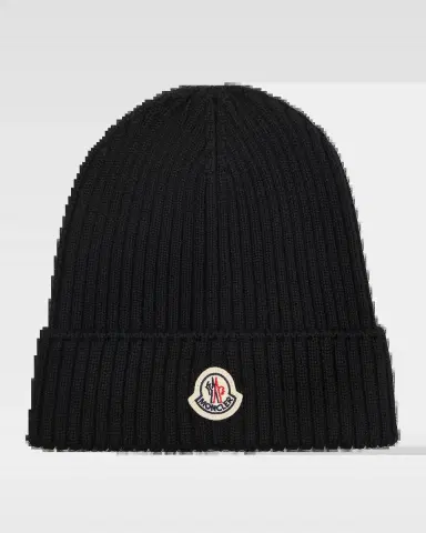 Moncler Boy's Logo Ribbed Wool Beanie | Thumbnail 2