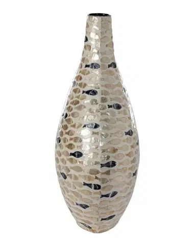 Park Hill Collection Capraia Coast Capiz Fish Mosaic Vessel | Thumbnail 1