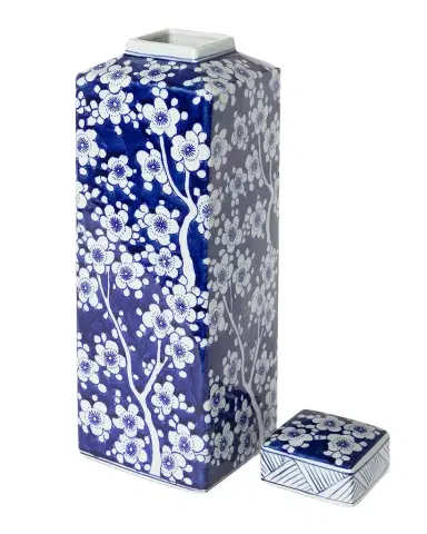 Park Hill Collection Imperial Ceramic Floral Square Jar | Thumbnail 1