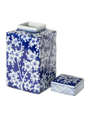 Park Hill Collection Imperial Ceramic Floral Square Jar | Thumbnail 1 Park Hill Collection Imperial Ceramic Floral Square Jar | Thumbnail 1