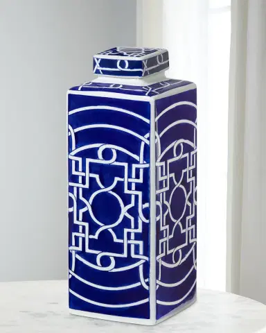 Park Hill Collection Imperial Ceramic Geometric Square Jar | Thumbnail 2 Park Hill Collection Imperial Ceramic Geometric Square Jar | Thumbnail 2