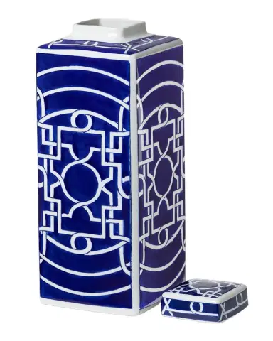 Park Hill Collection Imperial Ceramic Geometric Square Jar | Thumbnail 1 Park Hill Collection Imperial Ceramic Geometric Square Jar | Thumbnail 1