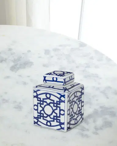 Park Hill Collection Imperial Ceramic Geometric Square Jar | Thumbnail 2
