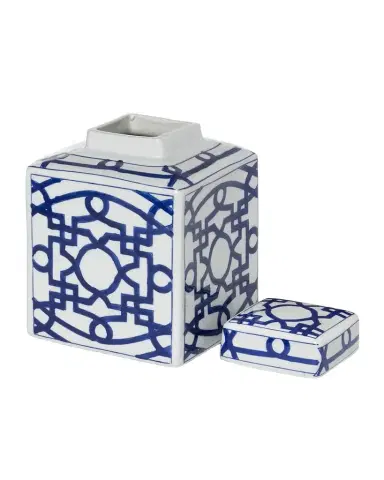 Park Hill Collection Imperial Ceramic Geometric Square Jar | Thumbnail 1