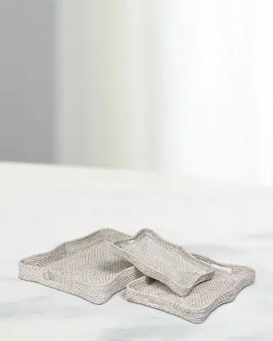 Park Hill Collection Sanibel Scalloped Trays, Set of 3 | Thumbnail 2 Park Hill Collection Sanibel Scalloped Trays, Set of 3 | Thumbnail 2