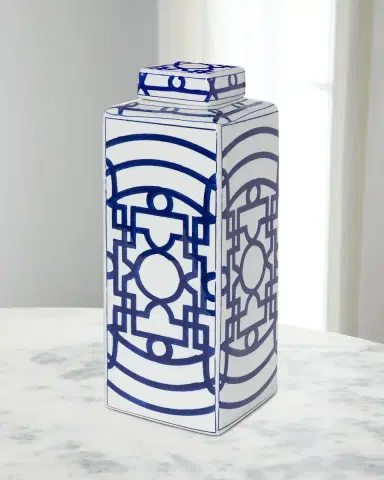 Park Hill Collection Imperial Ceramic Geometric Square Jar | Thumbnail 2 Park Hill Collection Imperial Ceramic Geometric Square Jar | Thumbnail 2