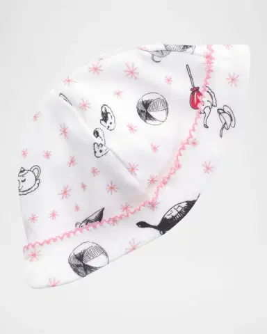 Rachel Riley Girl 's Eloise Toy Print Footie Gift Set, Size 3M-18M | Thumbnail 5