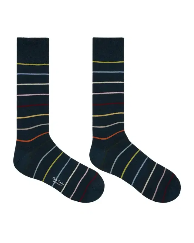 Men's Keith Thin Signature Stripe Crew Socks