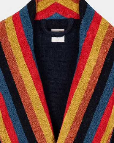 Paul Smith Men's Artist Stripe Cotton Terry Robe | Thumbnail 2 Paul Smith Men's Artist Stripe Cotton Terry Robe | Thumbnail 2