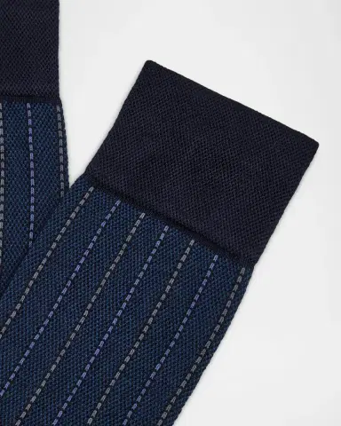 Marcoliani Men's Elegance Pique Crew Socks | Thumbnail 2 Marcoliani Men's Elegance Pique Crew Socks | Thumbnail 2