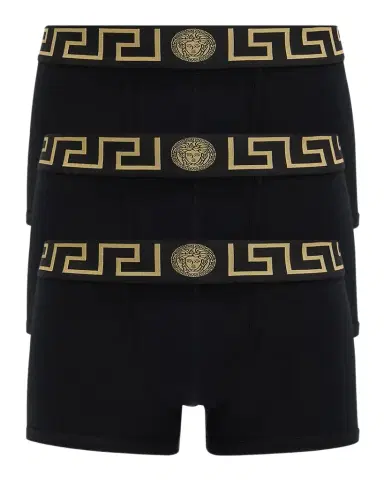 Versace Men's 3-Pack Low Rise Greca Trunk | Thumbnail 1 Versace Men's 3-Pack Low Rise Greca Trunk | Thumbnail 1