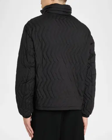 Emporio Armani Men's Chevron Quilted Padded Down Jacket | Thumbnail 2