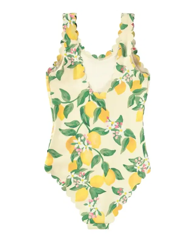 Girl 's Noelle Scalloped One-Piece Swimsuit, Size 4-12